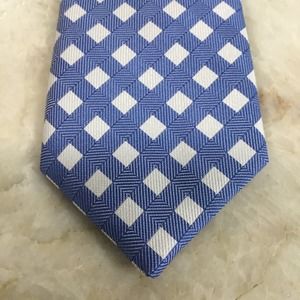 COMBATANT GENTLEMAN MEN'S NECKTIE, 100% SILK HANDMADE, Blue and Grey